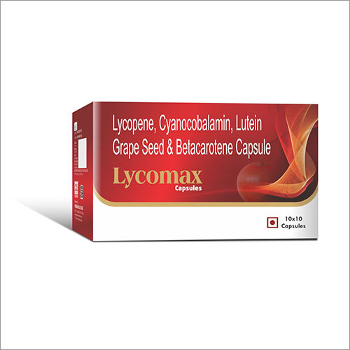 Lycopene Cyanocobalamin Lutein Grape Seed And Betacarotene Capsules