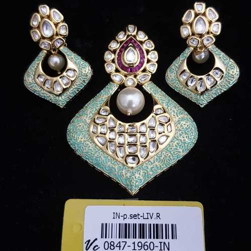 Kundan Meena Pendent Setkunda