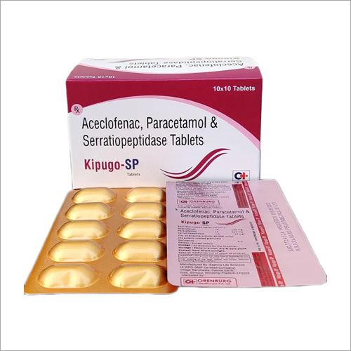 Aceclofenac Paracetamol  And Serratiopeptidase Tablets