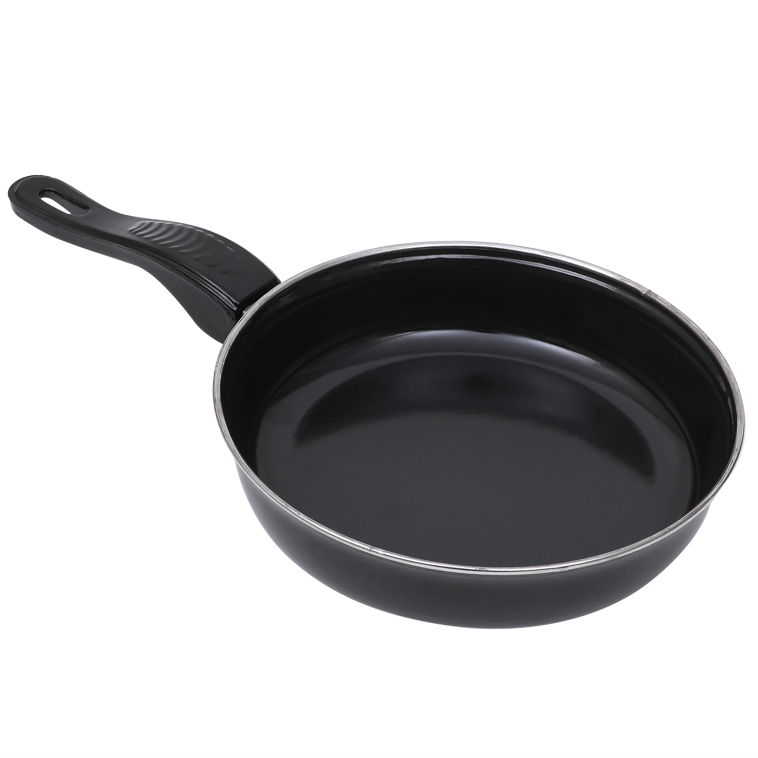 Black Enamel coated Fry Pan