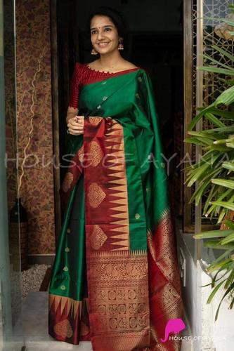 Silk Weaving Jacquard Saree - Multi Colour, Beautiful Weaving Blouse for All Seasons | Traditional Bollywood Style