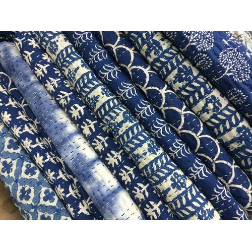 Indigo Kantha Bed Cover