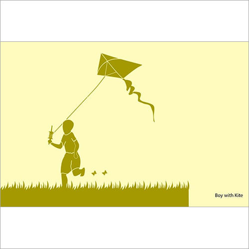 Boy Kite Stencil