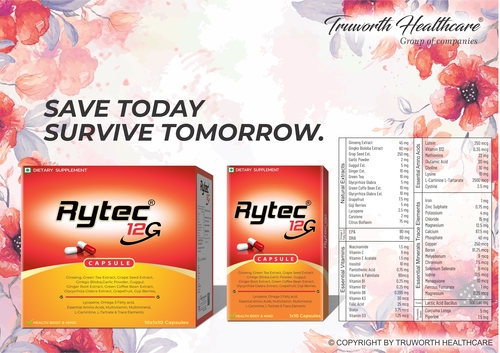 Truworth Rytec 12G (Multi Vitamin Capsule) Age Group: Suitable For All Ages