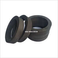 Carbon Graphite Ring - 25 Mm Diameter, Black Round Shape | Industrial Application, Durable Carbon Graphite Material