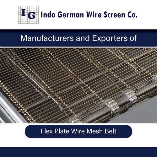 Silver Flex Plate Wire Mesh Belt