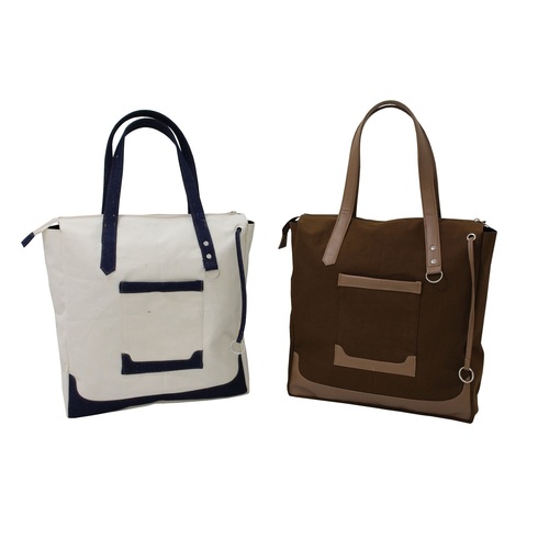Designer Tote Bag With Zip Pocket