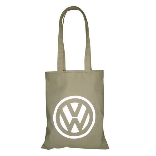 10 Oz Natural Canvas Tote Bag With Reflective Ink Print Logo