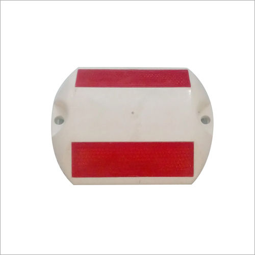 White Body Red Lens Stud