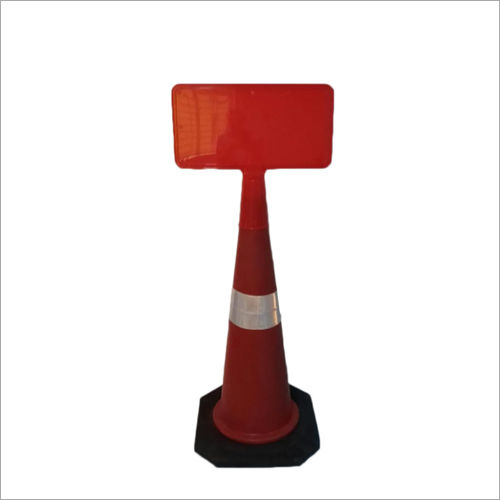 Traffic Cone With Rectangular Board