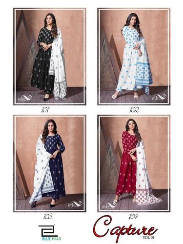 Dry Cleaning Capture Heavy Rayon Top And Bottom Mul Mul Cotton Dupatta