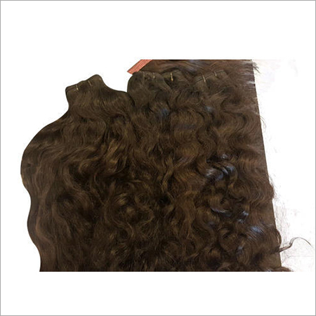 Human Brown Curly Hair Extension