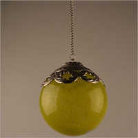 T Light Hanging Candle Holder - Glass And Metal, Polished Finish | Home Decoration Accent With Indian Design