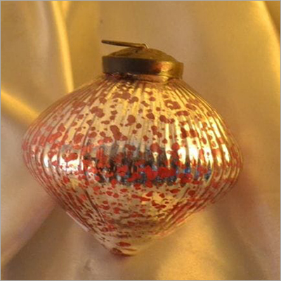 Glass Gold Christmas Ornaments