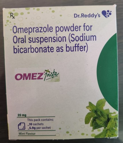 Omez Insta Ingredients: Omeprazole Powder For Oral Suspension (Sodium Bicarbonate As Buffer)