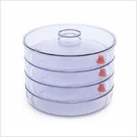Sprout Maker With 4 Layer Compartments - Transparent Plastic, 500 Ml Round Box For Daily Home Use, High-quality Kitchenware With Layer Compartments