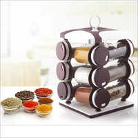 Multi Color Revollving Plastic Spice Rack Set