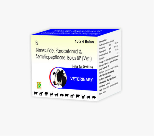 Nimesulide and Paracetamol Serratiopeptidase Bolus
