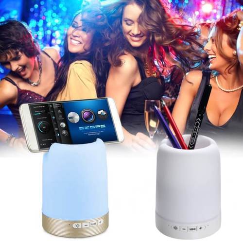 White Pen Stand Speaker With Mobile Stand 5W