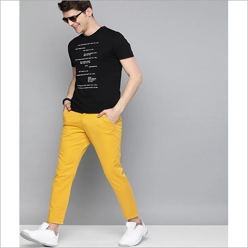 Men Stretched Washed Chino Trousers