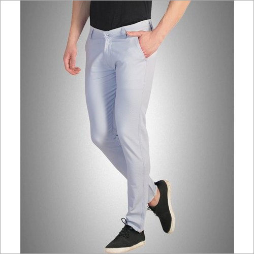 fcityin  Decible Slim Fit Light Grey Premium Cotton Trousers For Men   Decible