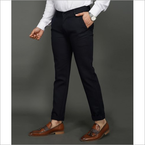 Mens Blue Slim Fit Trouser