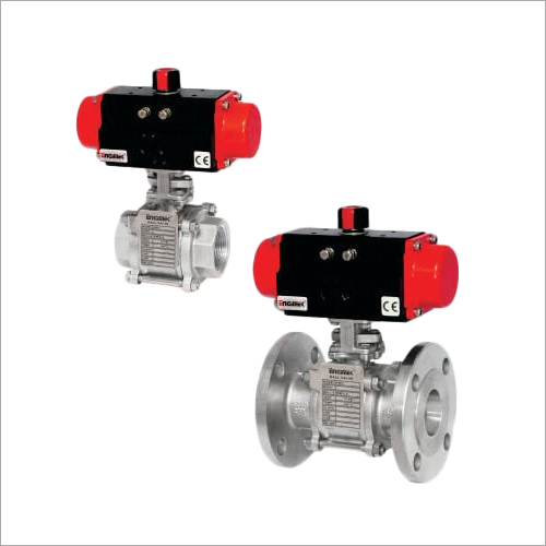 3 Pieces Ball Valve With Pneumatic Rotary Actuator