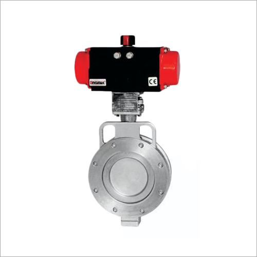 Offset Disc Butterfly Valve With Pneumatic Rotary Actuator