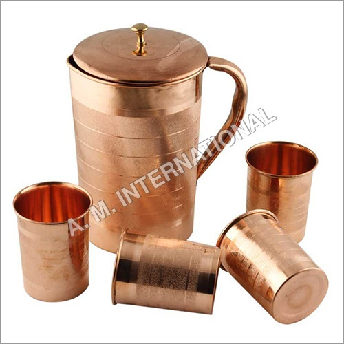 Copper Jug With Glass