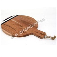 Round Acacia Wood Resin Chopping Board