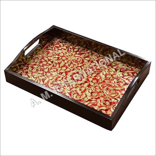 Decorative Wooden Tray By A. M. INTERNATIONAL