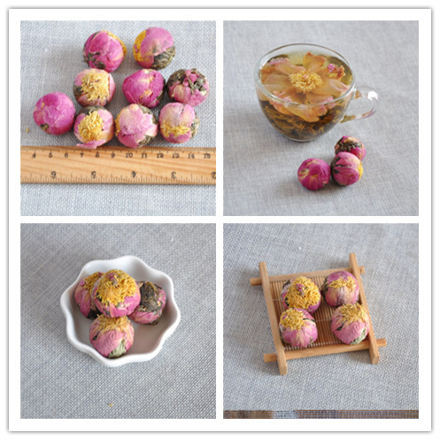 Handmade Pure Dragon Peony Blossoming Flower Tea Ball