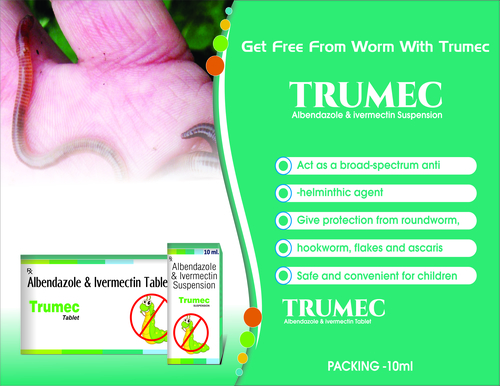 Truworth Trumec Suspension (Albendazole, Ivermectim Suspension)