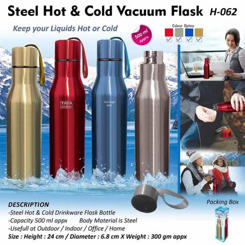 Multicolor Steel Hot And Cold Vacuum Flask 062