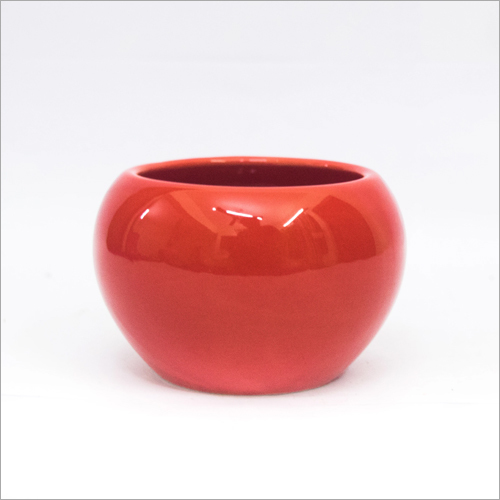 Multi Color 3 Inch Red Ceramic Pot