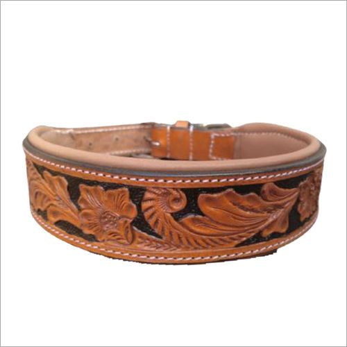 Dog Printed Leather Collar