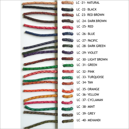 Leather Braided Dye Colors Cords