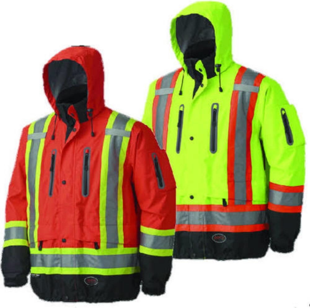 Reflective Safety Jackets - Polyester, S-xxxl, Red/lime | 2 Inch Reflective Tape, Waterproof, Ansi/isea 107 Certified For Nighttime Use