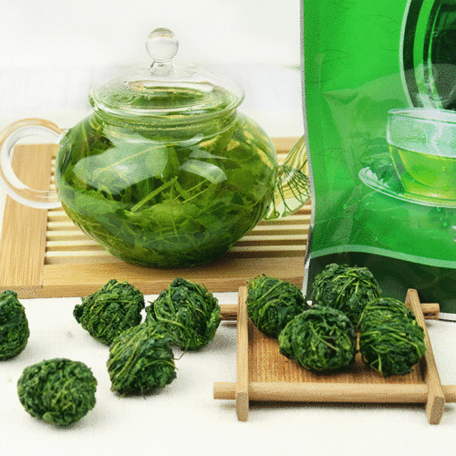 High quality green color Five leaf Gynostemma tea balls