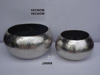 Hammered Aluminium Flower Vase
