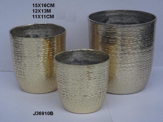 Hammered Aluminium Flower Vase