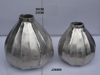Hammered Aluminium Flower Vase