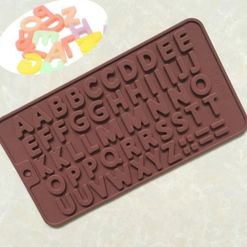 Silicone Alphabetical Chocolate Mould - 100g Solid Silicone Material | Kitchen Usage, Ideal for Creative Baking and Candy Making