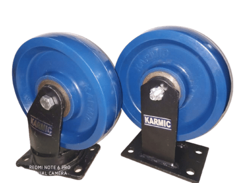 Heavy Duty Castor Pu Wheel - Color: Blue