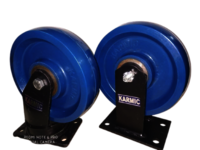 Heavy Duty Castor Pu Wheel - Color: Blue