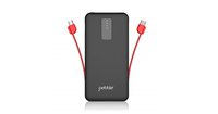 Pebble Ace  10000 mAh Power bank Fast Charging With In Buit Type-C and Micro Cable|Input DC5V 2A |Output DC 5V 2A