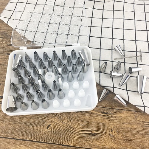 52 Pcs Cake Decorating Nozzle Set - Stainless Steel, Kitchen Use, Plain Shade | Versatile Nozzles for Professional Baking and Decorating