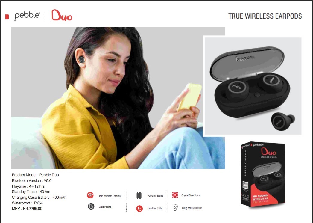 Pebble DUO True Wireless Earpods