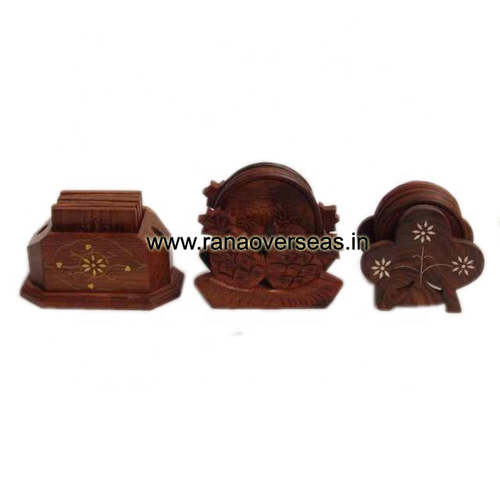 Handmade Wooden Coasters Set