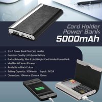 Visiting Card Holder Power Bank 5000mAH